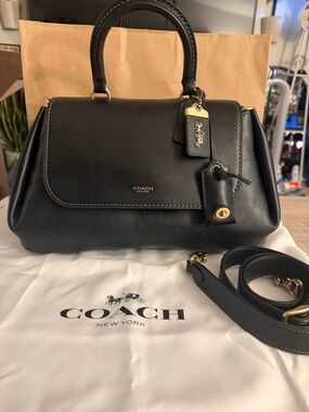 NWOT Coach Black Slouchy Rogue 39